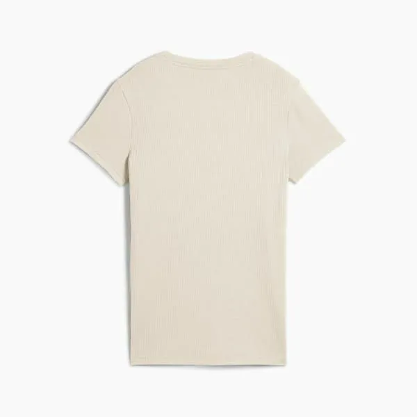 Puma TShirts and Tops ESS ELEVATED Rib Tee Alpine Snow 8211 Women