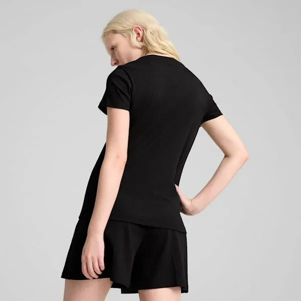 Puma TShirts and Tops ESS ELEVATED Rib Tee Puma Black 8211 Women