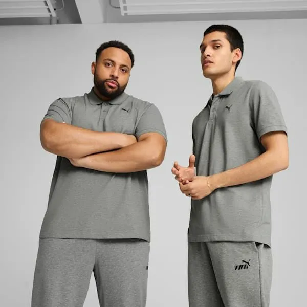 Puma TShirts and Tops Essentials 039s Pique Polo Medium Gray Heather 8211 Men