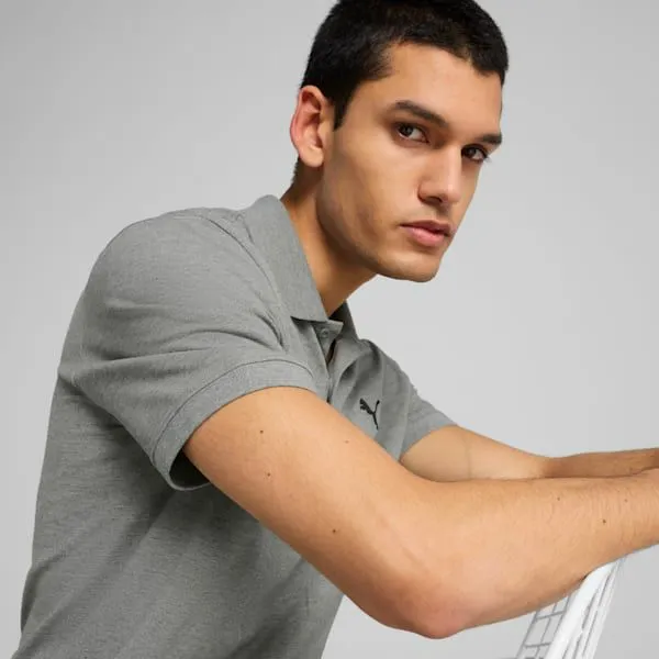 Puma TShirts and Tops Essentials 039s Pique Polo Medium Gray Heather 8211 Men Puma TShirts and Tops Essentials 039s Pique Polo Medium Gray Heather 8211 Men