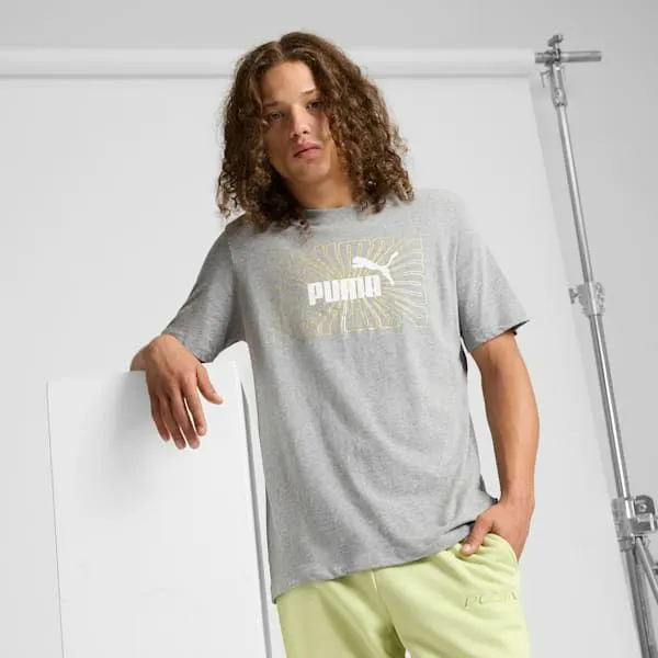 Puma TShirts and Tops Foil 039s Graphic Tee Medium Gray Heather 8211 Men