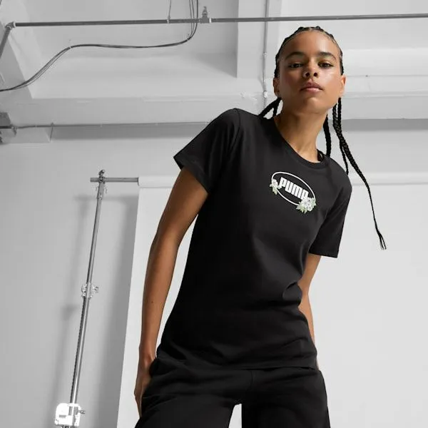 Puma TShirts and Tops Graphics Garden 039s Tee Puma Black 8211 Women