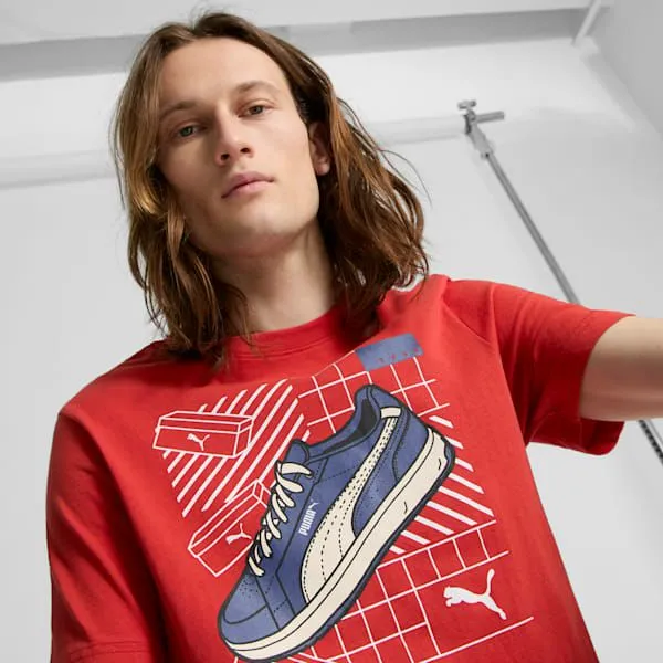 Puma TShirts and Tops GRAPHICS Sneakers 039s Tee Red Fire 8211 Men