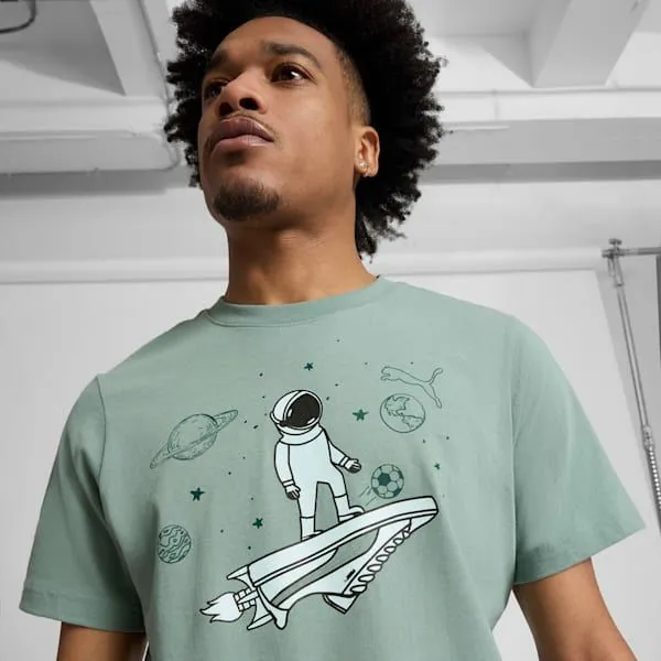 Puma TShirts and Tops GRAPHICS Space 039s Tee Green Moon 8211 Men