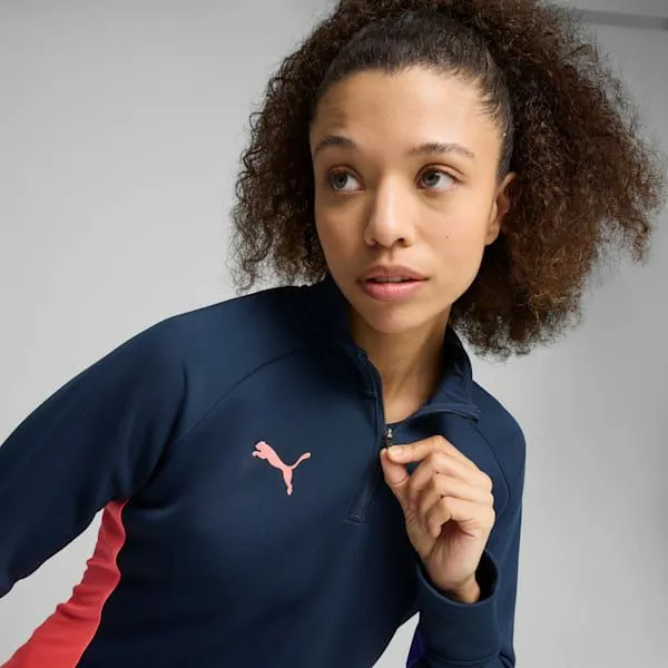 Puma TShirts and Tops IndividualBLAZE 039s QuarterZip Shirt Club Navydark Amethyst 8211 Women