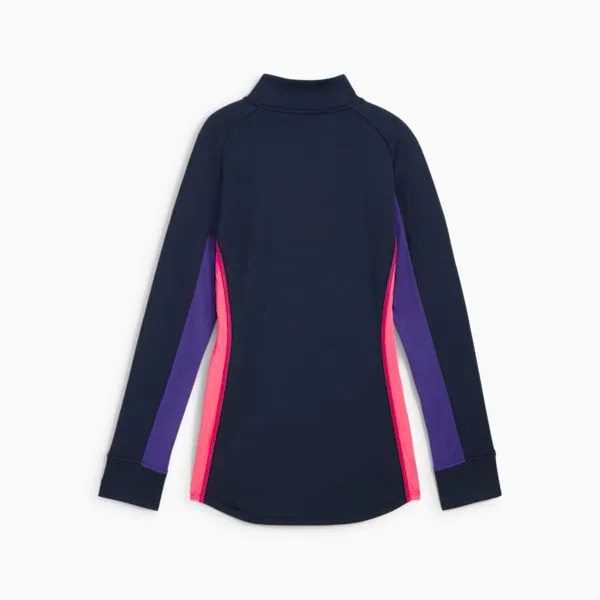 Puma TShirts and Tops IndividualBLAZE 039s QuarterZip Shirt Club Navydark Amethyst 8211 Women