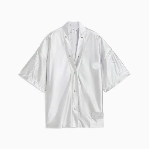 Puma TShirts and Tops JerSHE 039s BaseballInspired Jersey Feather Gray 8211 Women Puma TShirts and Tops JerSHE 039s BaseballInspired Jersey Feather Gray 8211 Women