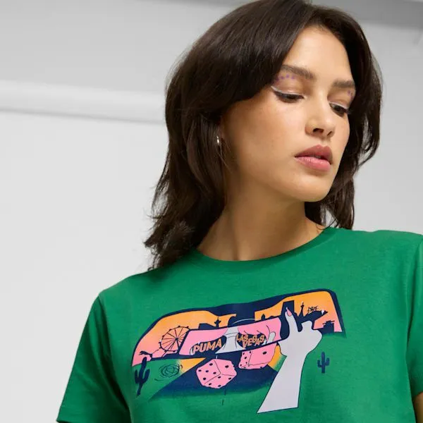 Puma TShirts and Tops Las Vegas Mirror 039s Tee Archive Green 8211 Women