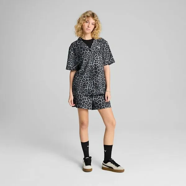 Puma TShirts and Tops LEO LUXE 039s Relaxed AllOver Print Woven Shirt Puma Black 8211 Women Puma TShirts and Tops LEO LUXE 039s Relaxed AllOver Print Woven Shirt Puma Black 8211 Women