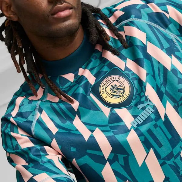 Puma TShirts and Tops Manchester City Retro 039s Soccer Jersey Marine Blueturquoise Surf 8211 Men Puma TShirts and Tops Manchester City Retro 039s Soccer Jersey Marine Blueturquoise Surf 8211 Men