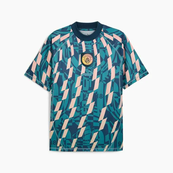 Puma TShirts and Tops Manchester City Retro 039s Soccer Jersey Marine Blueturquoise Surf 8211 Men Puma TShirts and Tops Manchester City Retro 039s Soccer Jersey Marine Blueturquoise Surf 8211 Men
