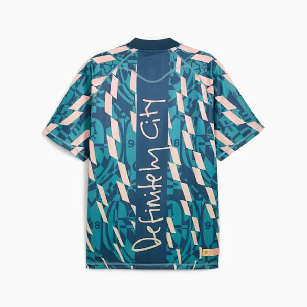 Puma TShirts and Tops Manchester City Retro 039s Soccer Jersey Marine Blueturquoise Surf 8211 Men Puma TShirts and Tops Manchester City Retro 039s Soccer Jersey Marine Blueturquoise Surf 8211 Men