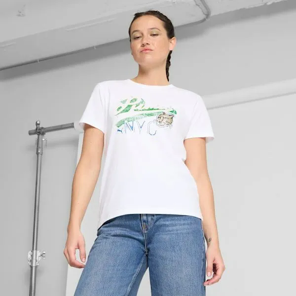 Puma TShirts and Tops NYC Flagship Remix 039s Tee Puma White 8211 Women