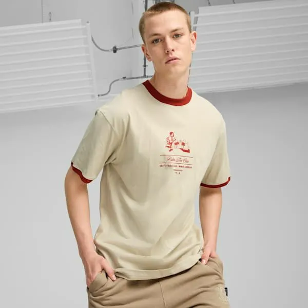 Puma TShirts and Tops PUMA X PALM TREE CREW 039s Tee Desert Dust 8211 Men