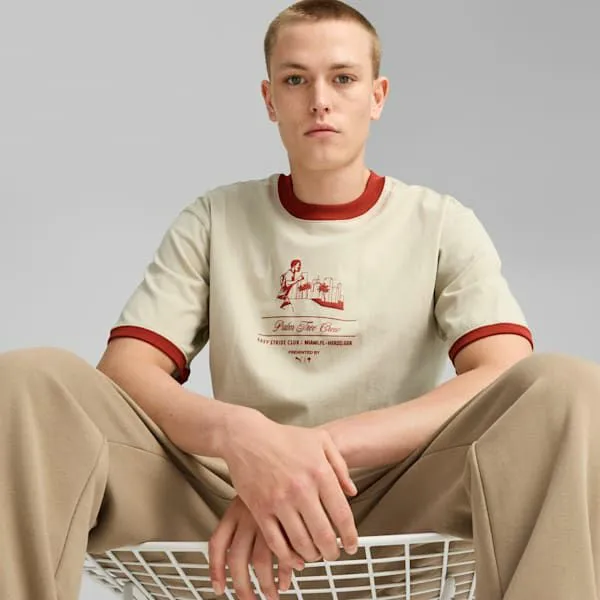 Puma TShirts and Tops PUMA X PALM TREE CREW 039s Tee Desert Dust 8211 Men
