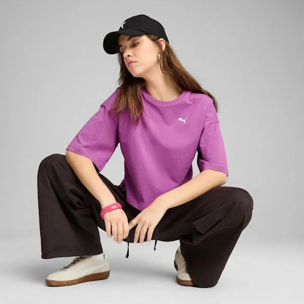 Puma TShirts and Tops Wardrobe Essentials 039s Oversized Short Tee Wild Berry 8211 Women Puma TShirts and Tops Wardrobe Essentials 039s Oversized Short Tee Wild Berry 8211 Women