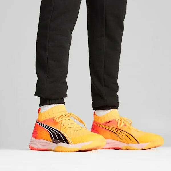Puma Training and Gym Eliminate NITRO SQD Court Shoes Sun Streamsunset Glowpuma Black 8211 Women