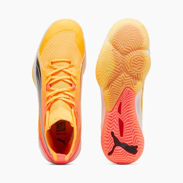 Puma Training and Gym Eliminate NITRO SQD Court Shoes Sun Streamsunset Glowpuma Black 8211 Women
