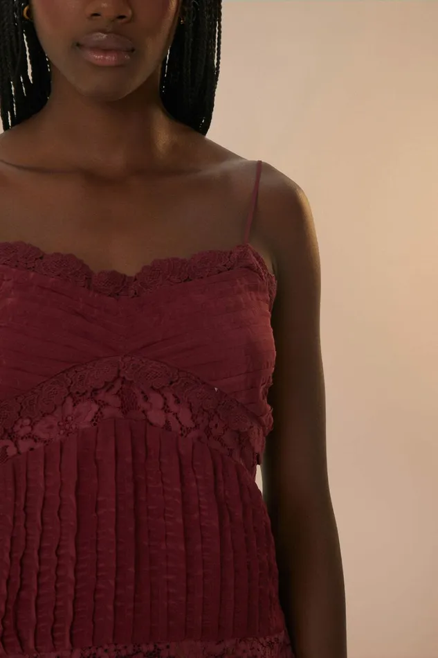 Purple Lace Sleeveless Blouse Women FARM Rio Blouses Purple Lace Sleeveless Blouse Women FARM Rio Blouses