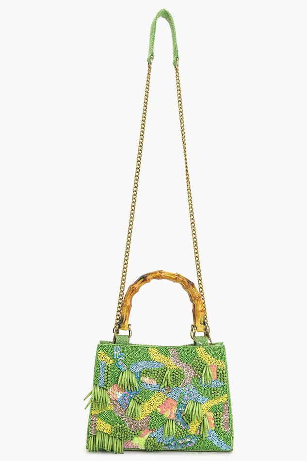 Rainforest Beaded Top Handle Bag Rainforest Beaded Top Handle Bag