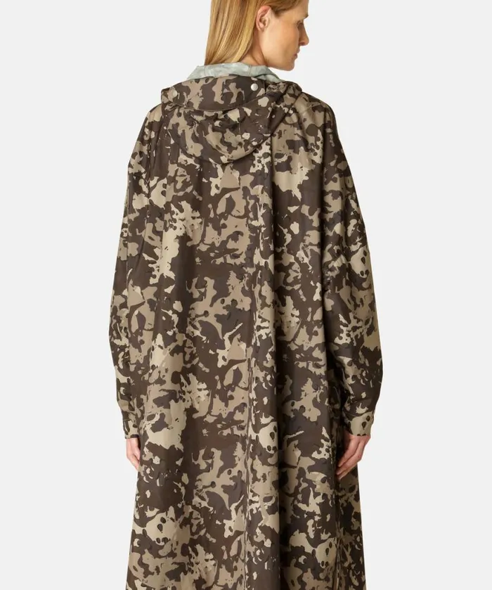RainwearClothing Ilse Jacobsen Knitwear Poncho W Sleeves 8211 Brown Camo RainwearClothing Ilse Jacobsen Knitwear Poncho W Sleeves 8211 Brown Camo
