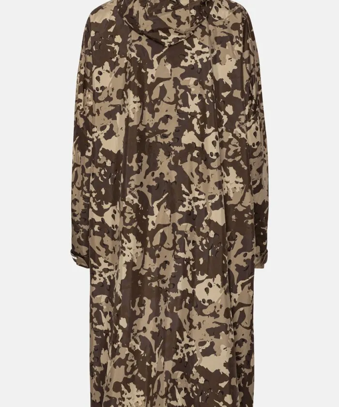 RainwearClothing Ilse Jacobsen Knitwear Poncho W Sleeves 8211 Brown Camo RainwearClothing Ilse Jacobsen Knitwear Poncho W Sleeves 8211 Brown Camo