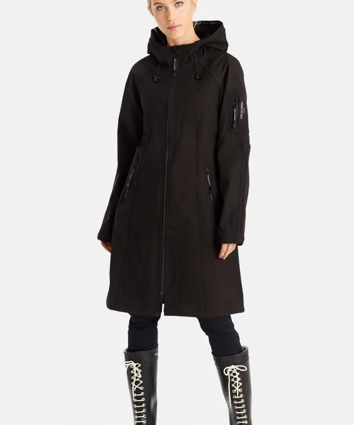 Rainwear Ilse Jacobsen Raincoats Long Soft Shell Raincoat 8211 Black
