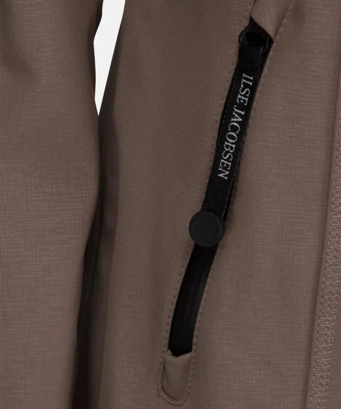 Rainwear Ilse Jacobsen Raincoats Long Soft Shell Raincoat 8211 Dark Ash