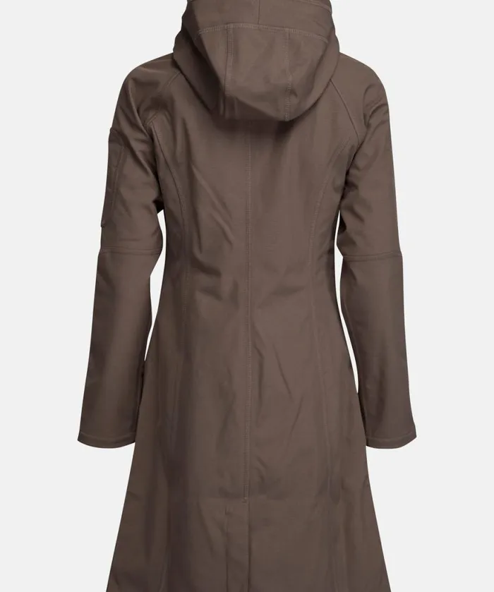 Rainwear Ilse Jacobsen Raincoats Long Soft Shell Raincoat 8211 Dark Ash