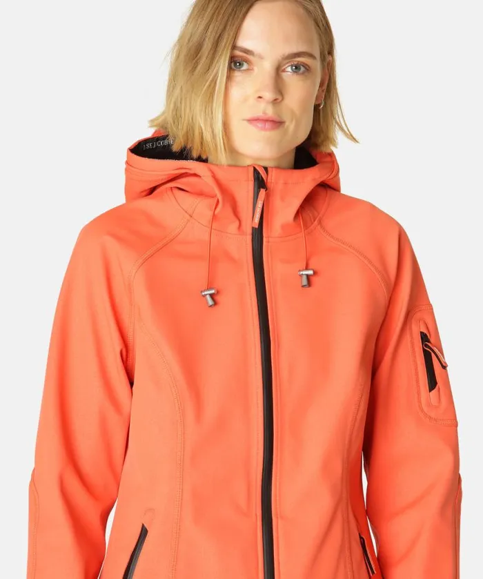 Rainwear Ilse Jacobsen Raincoats Long Soft Shell Raincoat 8211 Hot Orange
