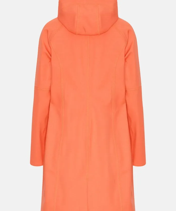 Rainwear Ilse Jacobsen Raincoats Long Soft Shell Raincoat 8211 Hot Orange