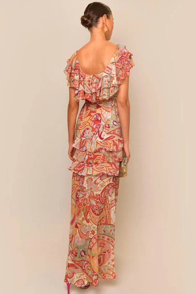 Reme Pastel Abstract Paisley Women RIXO Dresses Reme Pastel Abstract Paisley Women RIXO Dresses