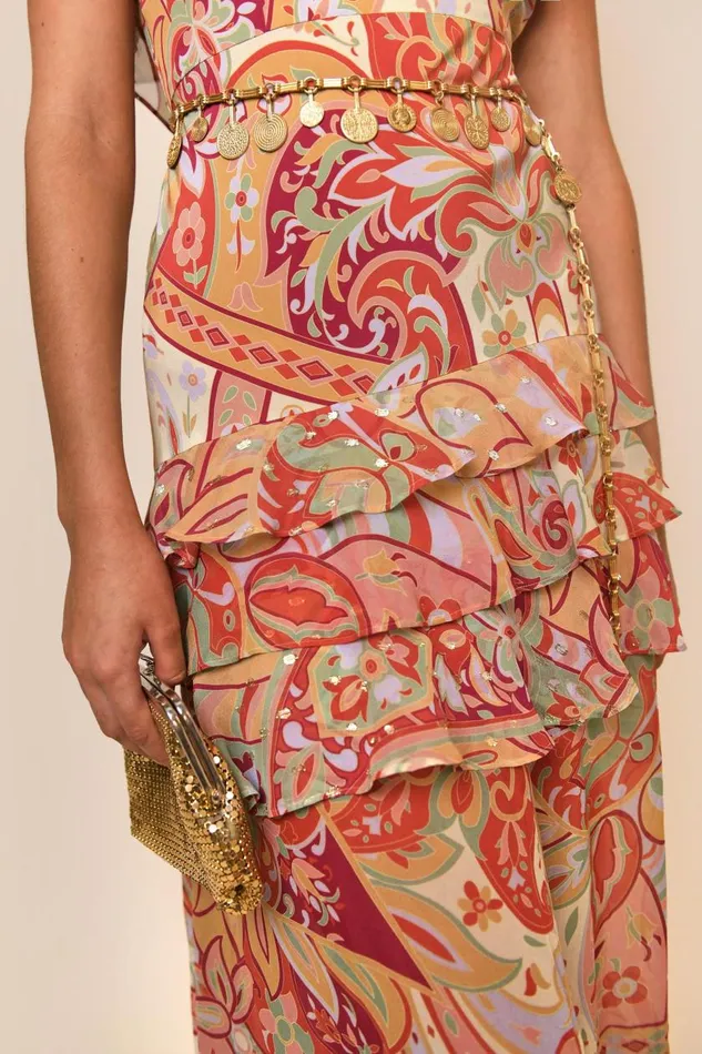 Reme Pastel Abstract Paisley Women RIXO Dresses Reme Pastel Abstract Paisley Women RIXO Dresses