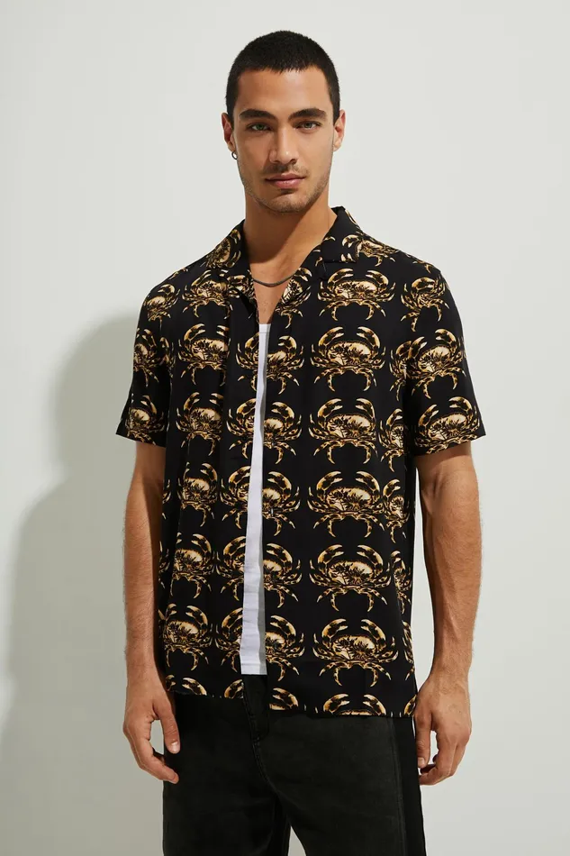Resort Shirt Cutaway Collar Mens Desigual Shirts