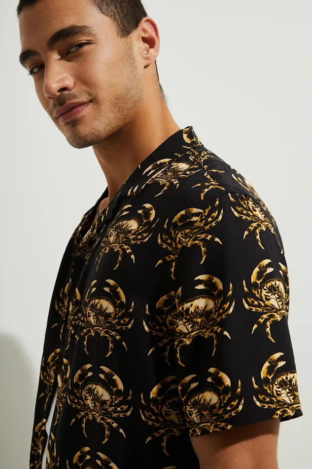 Resort Shirt Cutaway Collar Mens Desigual Shirts