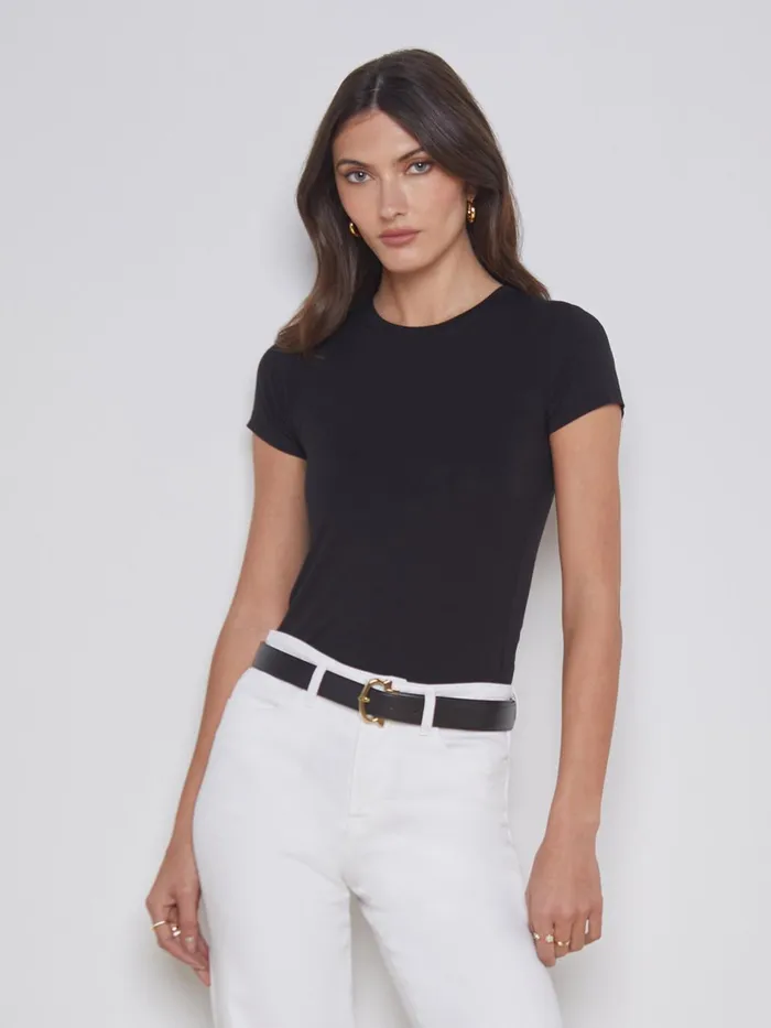 Ressi Fitted Tee Black Women L039Agence Tees