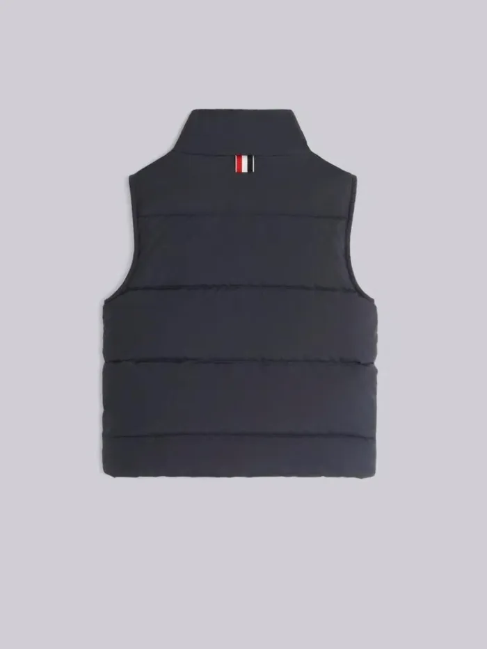 Ripstop Down Filled 4bar Vest Navy GirlsBoys Thom Browne Jackets And Outerwear