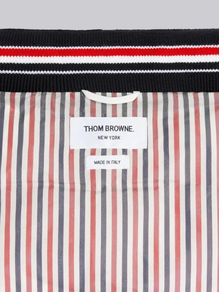 Ripstop Down Filled 4bar Vest Navy GirlsBoys Thom Browne Jackets And Outerwear