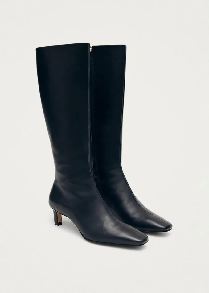 Rory Black Leather Boots Women ALOHAS Boots