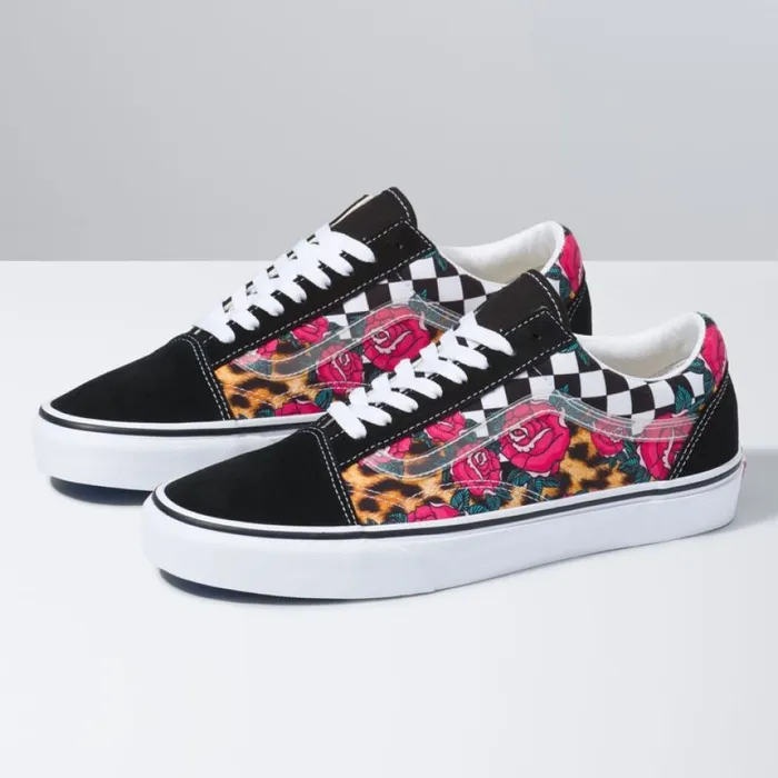 RoseAnimal Check Old Skool True WhiteMulti Classics Shoes Vans MenWomen
