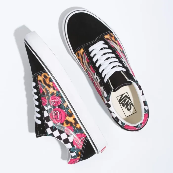 RoseAnimal Check Old Skool True WhiteMulti Classics Shoes Vans MenWomen RoseAnimal Check Old Skool True WhiteMulti Classics Shoes Vans MenWomen