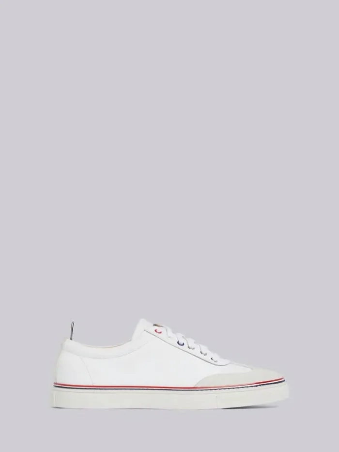 Rubber Calfskin Trainer White Men Thom Browne Sneakers