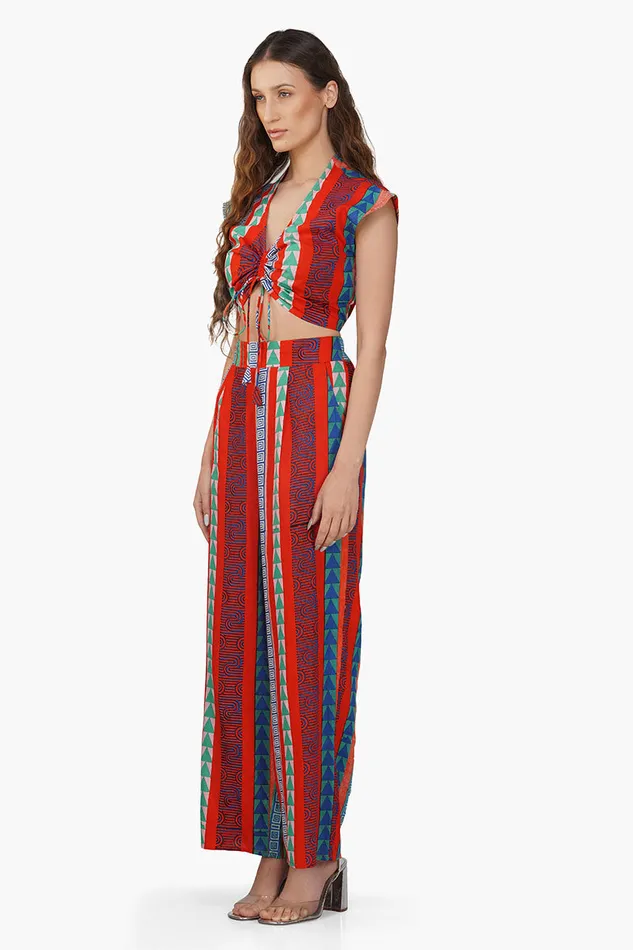 Ruby Aztec Printed Stripe Pant Ruby Aztec Printed Stripe Pant