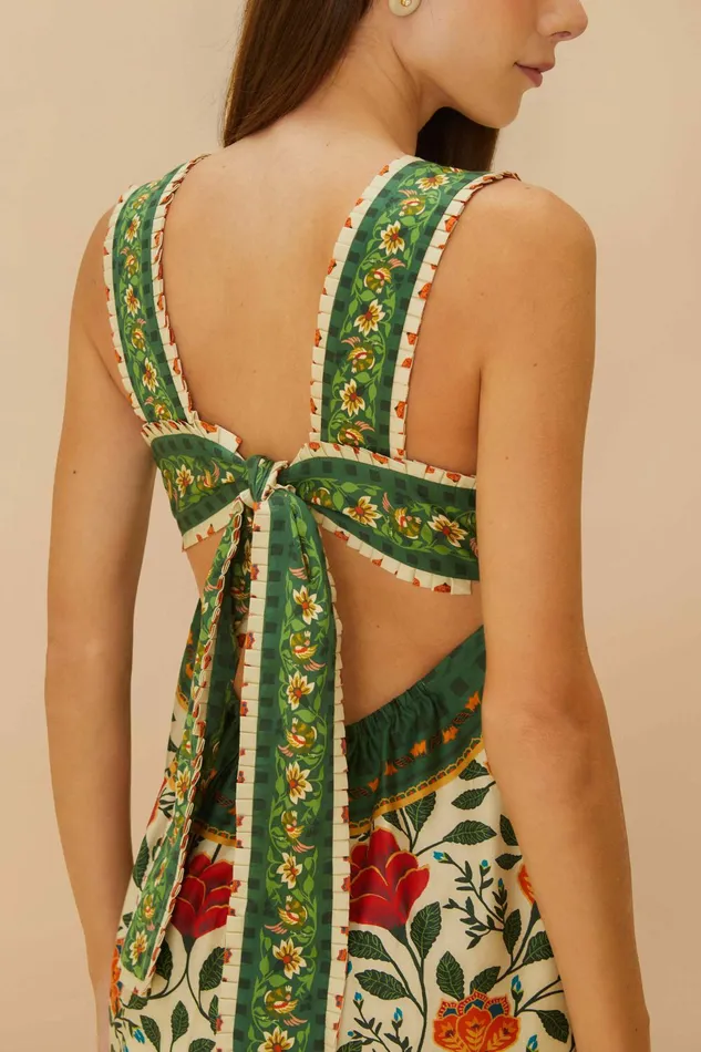 Sand Garden Tapestry Back Bow Maxi Dress Women FARM Rio Maxi Dresses Sand Garden Tapestry Back Bow Maxi Dress Women FARM Rio Maxi Dresses