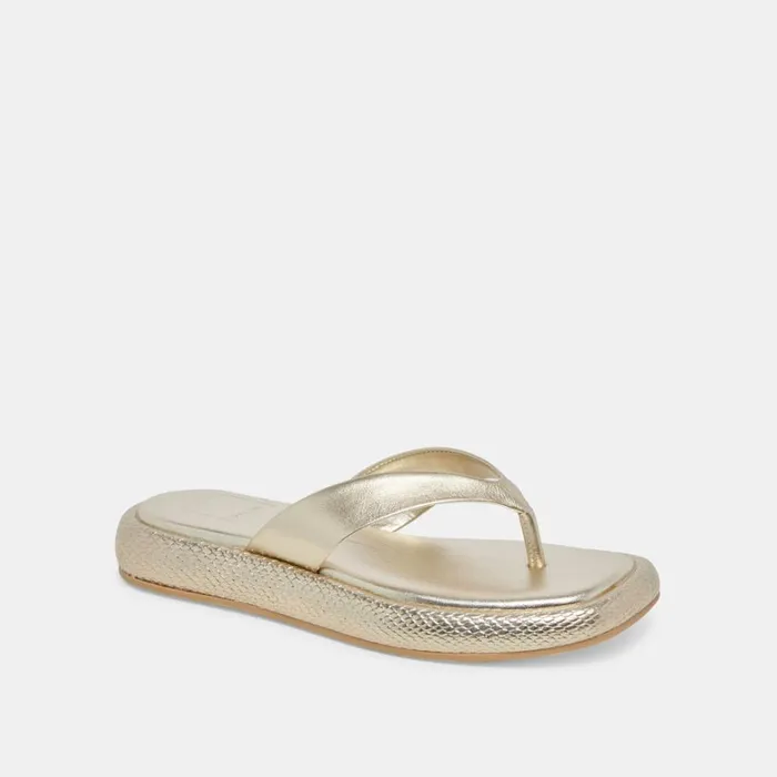 Sandals Women Dolce Vita Adin Sandals Platinum Distressed Leather
