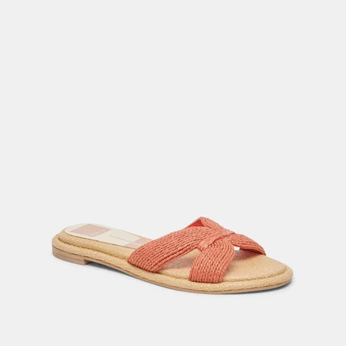 Sandals Women Dolce Vita Atomic Sandals Persimmon Raffia