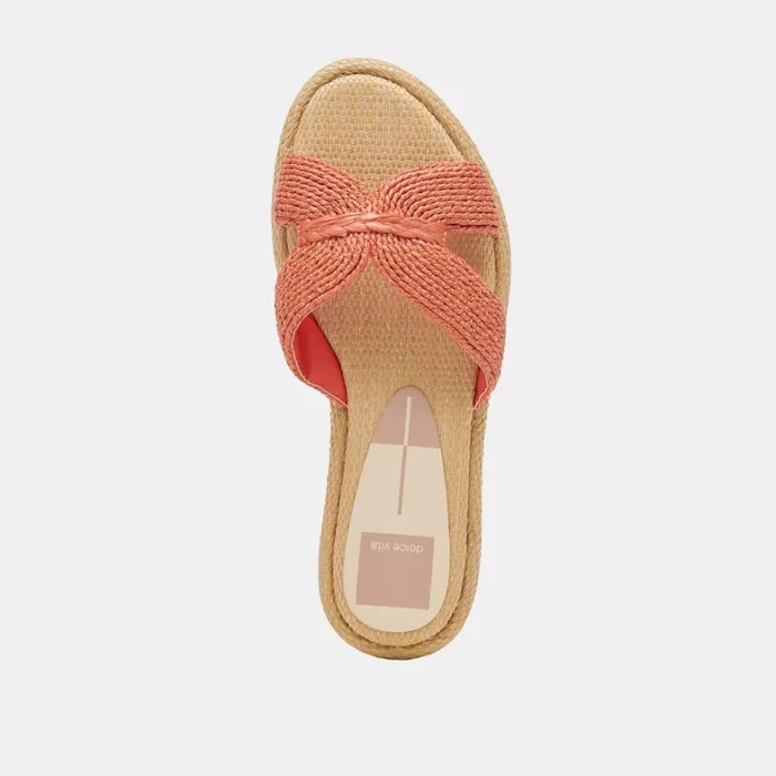 Sandals Women Dolce Vita Atomic Sandals Persimmon Raffia