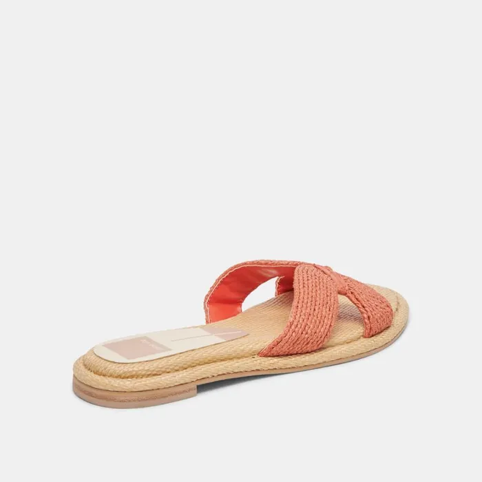 Sandals Women Dolce Vita Atomic Wide Sandals Persimmon Raffia