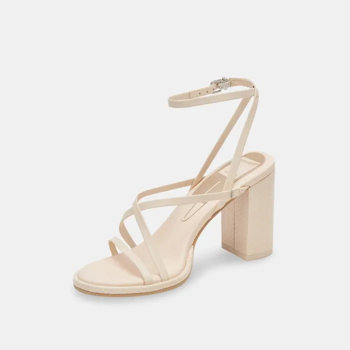 Sandals Women Dolce Vita Barly Heels Bone Leather