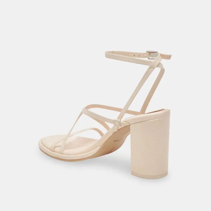 Sandals Women Dolce Vita Barly Heels Bone Leather